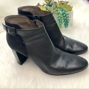 Aquatalia leather and suede weatherproof booties